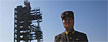 North Korean soldiers stands in front of the country's Unha-3 rocket, slated for liftoff between April 12-16, at Sohae Satellite Station in Tongchang-ri, North Korea on Sunday April 8, 2012. (AP Photo/David Guttenfelder)