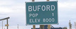The town marker of Buford, Wyoming. (Reuters/Williams & Williams)