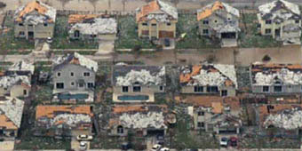 Devastation from Hurricane Andrew in 1992. (Yahoo! News)