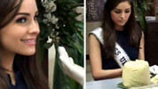 Miss Universe belajar membuat bakpia