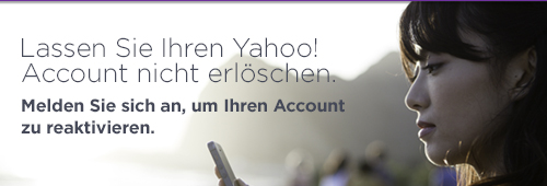 Lassen Sie Ihren Yahoo! Account nicht erlöschen.