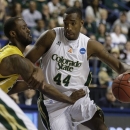 Colorado State forward Greg Smith (44) drives against Missouri guard Keion Bell (5) during the first half their second-round NCAA college basketball tournament game on Thursday, March 21, 2013, in Lexington, Ky. (AP Photo/John Bazemore)