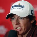 Rory McIlroy, of Northern Ireland, speaks during a news conference to discuss the Tour Championship golf tournament in Atlanta on Wednesday, Sept. 19, 2012. The tournament begins Thursday. (AP Photo/John Bazemore)