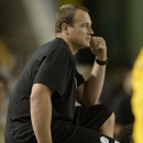 Pittsburgh Steelers tight end Heath Miller (83) watches the NFL preseason football game against the Kansas City Chiefs from the sideline on Saturday, Aug. 24, 2013, in Pittsburgh. (AP Photo/Don Wright)