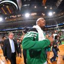 BOSTON, MA - MAY 26:   Paul Pierce #34 of the Boston Celtics celebrates during Game Seven of the Eastern Conference Semifinals between the Philadelphia 76ers and the Boston Celtics during the 2012 NBA Playoffs on May 26, 2012 at the TD Garden in Boston, Massachusetts.  (Photo by Jesse D. Garrabrant/NBAE via Getty Images)