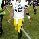 Green Bay Packers quarterback Aaron Rodgers walks off the field after the Seattle Seahawks defeated the Packers 14-12 in an NFL football game, Monday, Sept. 24, 2012, in Seattle. (AP Photo/Ted S. Warren)