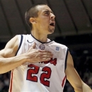 Mississippi guard Marshall Henderson (22) celebrates after hitting a 3-pointer against Tennessee during the second half of their NCAA college basketball game, Thursday, Jan. 24, 2013, in Oxford, Miss. Mississippi won 62-56. (AP Photo/Rogelio V. Solis)