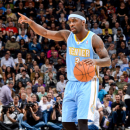 SAN ANTONIO, TX - MARCH 27: Ty Lawson #3 of the Denver Nuggets calls a play out to his teammates against the San Antonio Spurs on March 27, 2013 at the AT&T Center in San Antonio, Texas