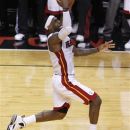 Miami Heat small forward LeBron James (6) shoots against the Oklahoma City Thunder during the first half at  Game 5 of the NBA finals basketball series, Thursday, June 21, 2012, in Miami. (AP Photo/Wilfredo Lee)