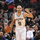 SAN ANTONIO, TX - MAY 21: Tony Parker #9 of the The San Antonio Spurs dribbles up the court against The Oklahoma City Thunder in Game Two of the Western Conference Finals during the 2014 NBA Playoffs on May 21, 2014 at the AT&T Center in San Antonio, Texas. (Photo by D. Clarke Evans/NBAE via Getty Images)