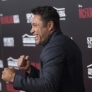 Former professional boxer Oscar de la Hoya poses at the premiere of 