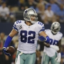 Dallas Cowboys tight end Jason Witten (82) celebrates his 15-yard touchdown against the New York Giants during the first half of an NFL football game, Sunday, Sept. 8, 2013, in Arlington, Texas. (AP Photo/Tony Gutierrez)