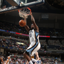 MEMPHIS, TN - APRIL 17: Zach Randolph #50 of the Memphis Grizzlies dunks against the Utah Jazz on April 17, 2013 at FedExForum in Memphis, Tennessee. (Photo by Joe Murphy/NBAE via Getty Images)