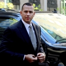 FILE - In this Oct. 1, 2013, file photo, New York Yankees' Alex Rodriguez arrives at the offices of Major League Baseball in New York, for his grievance hearing. (AP Photo/David Karp, File)
