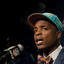 Dion Jordan from Oregon speaks during a news conference after being selected third overall by the Miami Dolphins during the first round of the NFL football draft, Thursday, April 25, 2013 at Radio City Music Hall in New York. (AP Photo/Craig Ruttle)