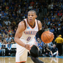 OKLAHOMA CITY, OK - NOVEMBER 03: Russell Westbrook #0 of the Oklahoma City Thunder drives to the basket against the Phoenix Suns on November 03, 2013 at the Chesapeake Energy Arena in Oklahoma City, Oklahoma. (Photo by Layne Murdoch Jr./NBAE via Getty Images)