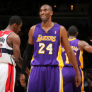 WASHINGTON, DC - DECEMBER 14: Kobe Bryant #24 of the Los Angeles Lakers smiles during the game against the Washington Wizards at the Verizon Center on December 14, 2012 in Washington, DC. (Photo by Ned Dishman/NBAE via Getty Images)