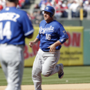 Kansas City Royals' Billy Butler (16) runs the bases after hitting a grand slam against the Philadelphia Phillies in the fifth inning of a baseball game on Sunday, April 7, 2013, in Philadelphia. (AP Photo/H. Rumph Jr)