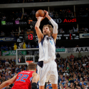 DALLAS, TX - MARCH 26: Dirk Nowitzki #41 of the Dallas Mavericks shoots a jumper against Blake Griffin #32 of the Los Angeles Clippers on March 26, 2013 at the American Airlines Center in Dallas, Texas. (Photo by Glenn James/NBAE via Getty Images)