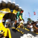 Europcar rider Thomas Voeckler of France cycles during the 13.8 km (8.57 miles) individual time-trial first stage of the 102nd Tour de France cycling race in Utrecht, Netherlands, July 4, 2015.  REUTERS/Stefano Rellandini      - RTX1IZK3