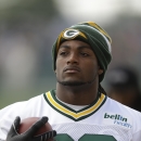 Green Bay Packers' DuJuan Harris during NFL football training camp Sunday, July 28, 2013, in Green Bay, Wis. (AP Photo/Morry Gash)