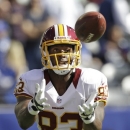 Washington Redskins tight end Fred Davis (83) warms up before an NFL football game against the New York Giants Sunday, Oct. 21, 2012 in East Rutherford, N.J. (AP Photo/Kathy Willens)