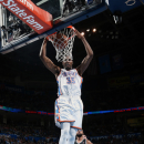 OKLAHOMA CITY, OK - December 17:  Kevin Durant #35 of the Oklahoma City Thunder goes in for a dunk against the San Antonio Spurs during an NBA game on December 17, 2012 at the Chesapeake Energy Arena in Oklahoma City, Oklahoma. (Photo by Layne Murdoch/NBAE via Getty Images)