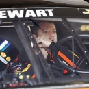 Tony Stewart prepares to go out onto the track during practice for the NASCAR Daytona 500 Sprint Cup Series auto race at Daytona International Speedway, Saturday, Feb. 16, 2013, in Daytona Beach, Fla. (AP Photo/Terry Renna)