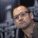 Pittsburgh Penguins coach Dan Bylsma listens to a question during a news conference in Boston, Thursday, June 6, 2013. The Penguins are down 3-0 to the Boston Bruins in the best-of-seven Eastern Conference finals in the NHL hockey Stanley Cup playoffs. Game 4 is scheduled for Friday. (AP Photo/Elise Amendola)