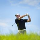 England's Lee Westwood plays a shot at the third hole during the fourth and last round of the Nordea Masters golf tournament at Bro Hof golf club in Sweden, Saturday June 9, 2012.  (AP Photo/Scanpix Sweden, Mikael Fritzon)    SWEDEN OUT