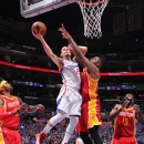 LOS ANGELES, CA - MAY 8: Austin Rivers #25 of the Los Angeles Clippers shoots the ball against the Houston Rockets in Game Three of the Western Conference Semifinals during the 2015 NBA Playoffs on May 8, 2015 at STAPLES Center in Los Angeles, California. (Photo by Bill Baptist/NBAE via Getty Images)