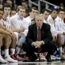 Wisconsin coach Bo Ryan and his bench watch the final moments of the second half against Mississppi in a second-round game at the NCAA college basketball tournament Friday, March 22, 2013, in Kansas City, Mo. Mississippi won 57-46. (AP Photo/Charlie Riedel)