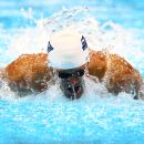 OMAHA, NE - JUNE 27: Tyler Clary competes in heat 13 of the Men's 200 m Butterfly during Day Three of the 2012 U.S. Olympic Swimming Team Trials at CenturyLink Center on June 27, 2012 in Omaha, Nebraska. (Photo by Al Bello/Getty Images)