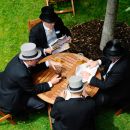 ASCOT, ENGLAND - JUNE 22: Racegoers study the form during day four of Royal Ascot at Ascot racecourse on June 22, 2012 in Ascot, England. (Photo by Alan Crowhurst/Getty Images)