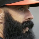 FILE - In this Oct. 27, 2012 file photo, San Francisco Giants' Brian Wilson watches as the Giants take batting practice before Game 3 of baseball's World Series against the Detroit Tigers in Detroit. The San Francisco Giants declined to tender a one-year contract to Wilson on Friday, Nov. 30, 2012, making him a free agent as he recovers from a second ligament replacement surgery on his right elbow (AP Photo/Charlie Riedel, file)