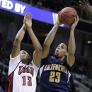 California guard Allen Crabbe (23) shoots against UNLV guard Bryce Dejean-Jones (13) during the first half of a second-round game in the NCAA college basketball tournament in San Jose, Calif., Thursday, March 21, 2013. (AP Photo/Ben Margot)