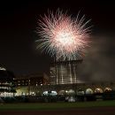 HOUSTON - JUNE 22: Friday night fireworks light up the Houston sky after the Cleveland Indians defeated the Houston Astros 2-0 at Minute Maid Park on June 22, 2012 in Houston, Texas. (Photo by Bob Levey/Getty Images)