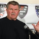 FILE - In this Oct. 27, 2009 file photo, former Chicago Bears coach Mike Ditka speaks at a news conference  in Chicago. ESPN producer Seth Markman says Ditka suffered a minor stroke Friday, Nov. 16, 2012. (AP Photo/Kiichiro Sato, File)