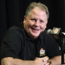 Oregon head coach Chip Kelly laughs as he answers a reporter's question during media day for the Fiesta Bowl NCAA college football game, Monday, Dec. 31, 2012, in Scottsdale, Ariz. Oregon is scheduled to play Kansas State on Jan. 3, 2013, in Glendale. (AP Photo/Paul Connors)
