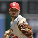 St. Louis Cardinals' Adam Wainwright works against the Oakland Athletics in the first inning of a baseball game Saturday, June 29, 2013, in Oakland, Calif. (AP Photo/Ben Margot)
