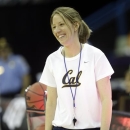 California head coach Lindsay Gottlieb smiles during practice at the Women's Final Four of the NCAA college basketball tournament, Saturday, April 6, 2013, in New Orleans. California plays Louisville in a national semifinal on Sunday.(AP Photo/Gerald Herbert)