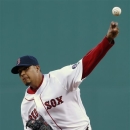Boston Red Sox's Felix Doubront pitches in the first inning of a baseball game against the Houston Astros in Boston, Saturday, April 27, 2013. (AP Photo/Michael Dwyer)