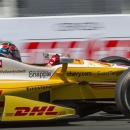 Ryan Hunter-Reay races during the IndyCar qualifying at the Toyota Grand Prix of Long Beach auto race on Saturday, April 20, 2013, in Long Beach, Calif. Hunter-Reay won the second pole for the IndyCar series. (AP Photo/Ringo H.W. Chiu)