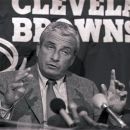 FILE - This Sept. 21, 1982 file photo shows Cleveland Browns owner Art Modell gesturing during a news conference about the strike by NFL players, in Cleveland. One of the most influential owners in the history of the NFL, Modell helped mold the foundation of the league. The innovative Modell, whose reputation was forever tainted when he moved his franchise from Cleveland to Baltimore, died early Thursday, Sept. 6, 2012 in Baltimore. He was 87. (AP Photo/Mark Duncan, File)