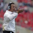 Ohio State's Urban Meyer coaches against UAB during the fourth quarter of an NCAA college football game Saturday, Sept. 22, 2012, in Columbus, Ohio. (AP Photo/Jay LaPrete)