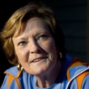 FILE - In this March 12, 2012 file photo, Pat Summitt speaks to a reporter at her home in Blount County, Tenn. Former Tennessee women's basketball coach Summitt writes in her new memoir that she struggles to recall certain facts and figures from her 38-year career but that she still recalls every player she ever coached. Her book, titled 