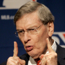 FILE - In this Jan. 17, 2008, file photo, Major League Baseball Commissioner Bud Selig speaks to reporters during a news conference in Scottsdale, Ariz. Selig said in a formal statement Thursday, Sept. 26, 2013, that he plans to retire in January 2015. (AP Photo/Matt York, File)