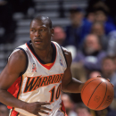 19 Dec 2001:  Point guard Mookie Blaylock #10 of the Golden State Warriors dribbles the ball during the NBA game against the Detroit Pistons at the Arena in Oakland in Oakland, California.  The Warriors defeated the Pistons 101-88