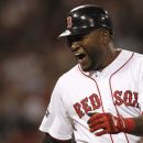 BOSTON, MA - JUNE 21: David Ortiz #34 of the Boston Red Sox shouts out after flying out during the seventh inning of the game against the Miami Marlins at Fenway Park on June 21, 2012 in Boston, Massachusetts. (Photo by Winslow Townson/Getty Images)