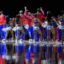 Detroit Pistons center Greg Monroe, center, is introduced before the first quarter of an NBA preseason basketball game against the Atlanta Hawks at the Palace of Auburn Hills, Mich., Friday, Oct. 26, 2012. (AP Photo/Carlos Osorio)